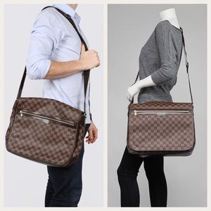 Auth Louis Vuitton Damier Ebene Spencer Messenger